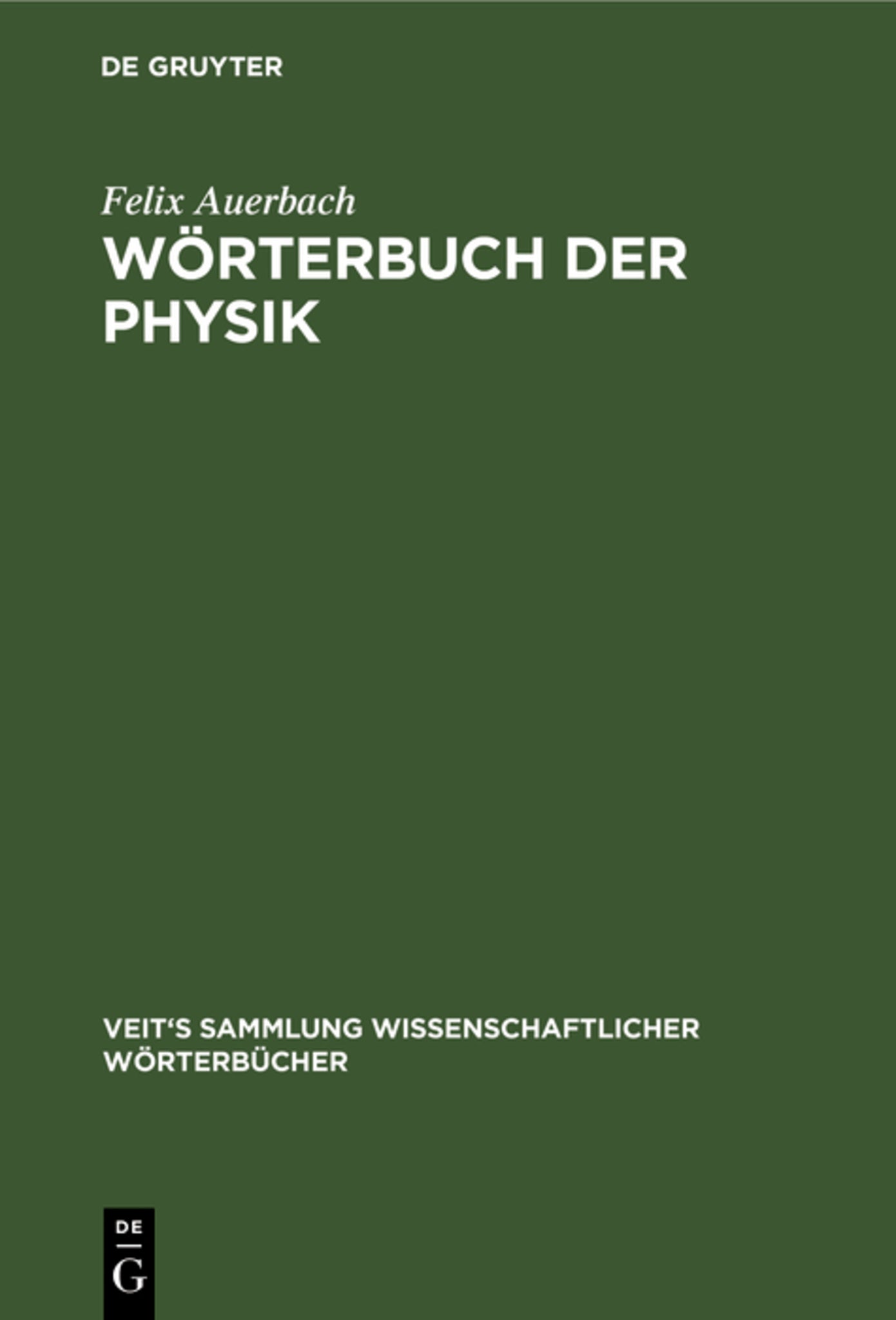 Wörterbuch der Physik